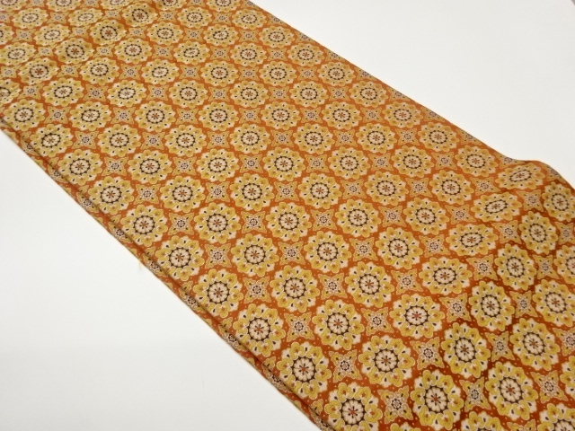 華文尽くし模様織出し開き名古屋帯（額縁仕立て）